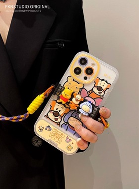 斜挎背夹卡通适用三星s23ultra手机壳s22+新爆款s21fe支架情侣款note20/10+可爱a52趣味a42挂绳全包a03女a71