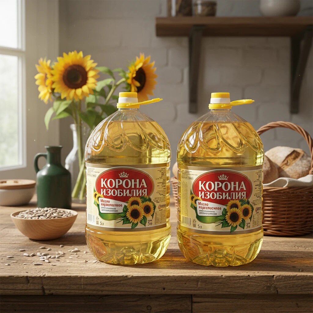俄罗斯葵花籽油原装进口丰裕皇冠牌压榨葵花籽油5升食用油