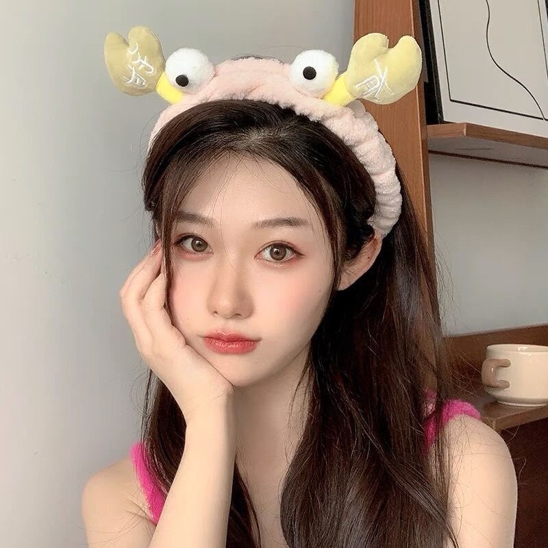 可爱毛绒洗脸专用束发带发箍女