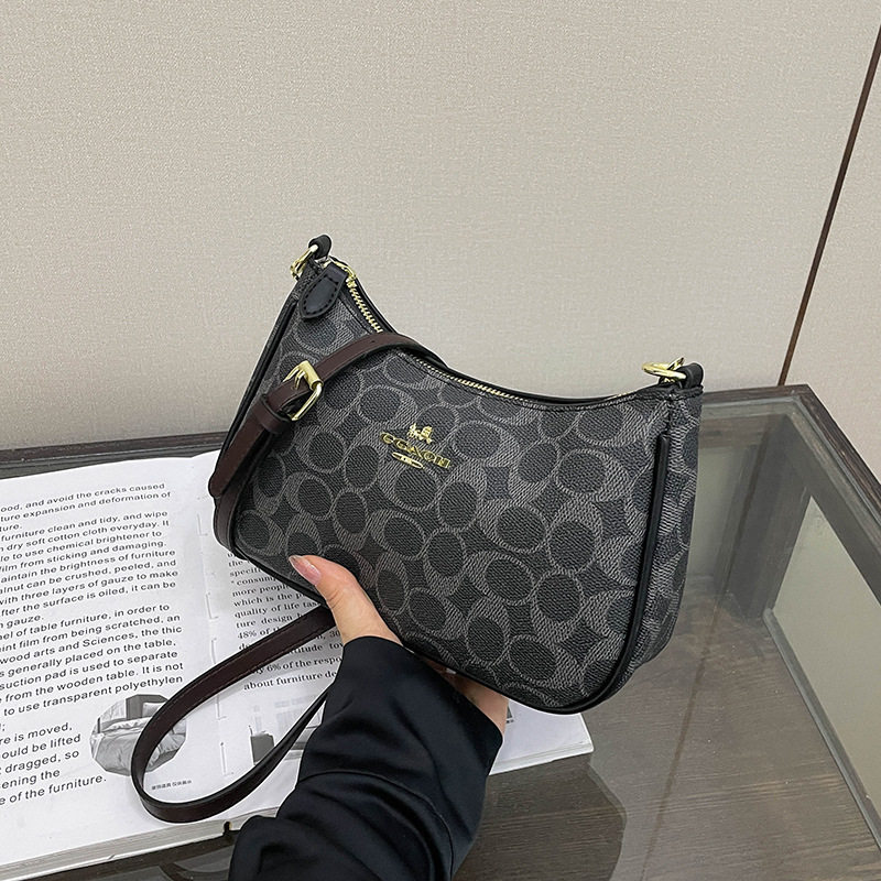 新款老花月牙女包2026经典大方链条腋下包时尚单肩手提斜挎包