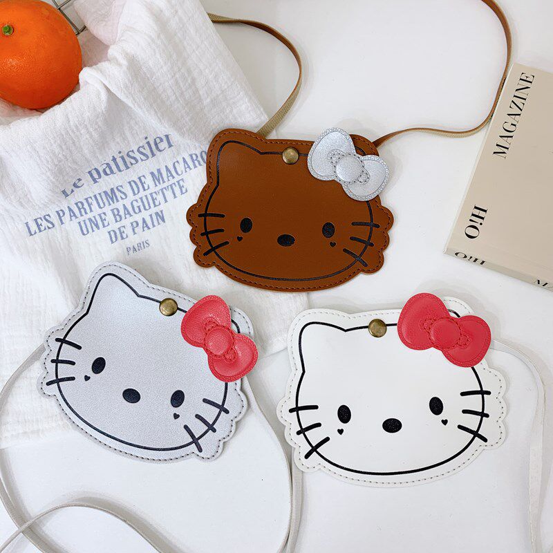 幼儿童可爱hellokitty猫咪小挎包女宝宝卡通小皮包斜挎配饰零钱包