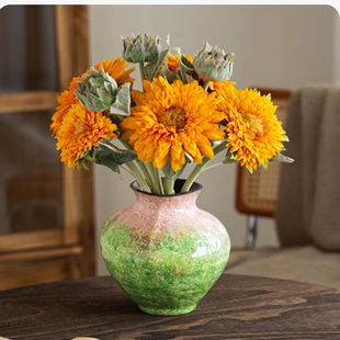 景德镇陶瓷花瓶摆件客厅插花鲜花干枝干花复古中式民宿H0650Y29