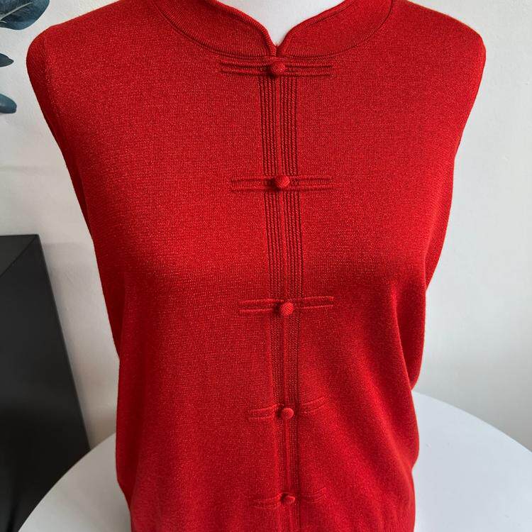 秋季薄款T恤妈妈装天丝针织衫特大码宽松旗袍领套头中老年上衣女