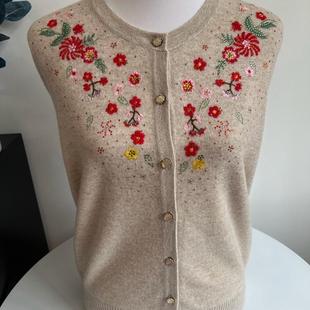 春秋100纯羊毛特大码宽松中老年妈妈装开衫针织毛衣老太太奶奶女