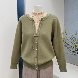 高贵冬季中老年妈妈装假两件加绒加厚毛衣宽松半高领奶奶老人上衣