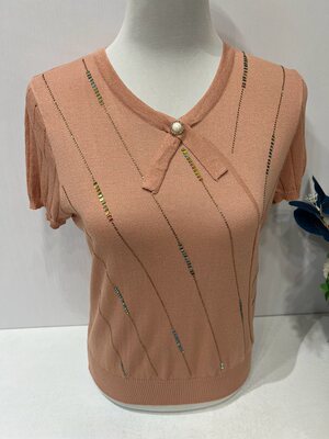 夏季新款妈妈装薄T恤桑蚕丝针织