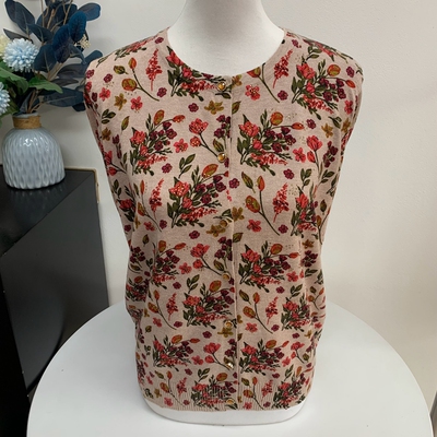 春秋新品花色妈妈装针织开衫