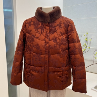 冬季老太太抗寒保暖羽绒服外套90白鸭绒中老年妈妈装拉链宽松上衣