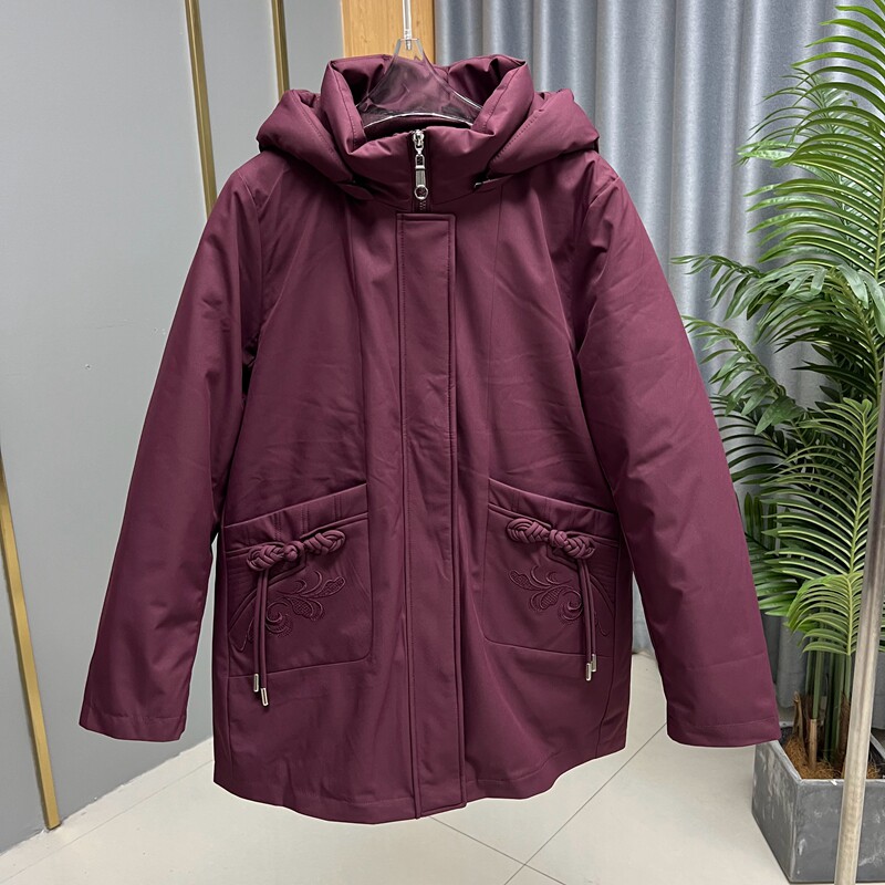 冬季妈妈装羽绒服活里活面内胆可拆卸中老年奶奶保暖加厚外套上衣