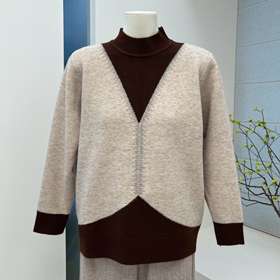 冬季中老年妈妈装加绒加厚毛衣