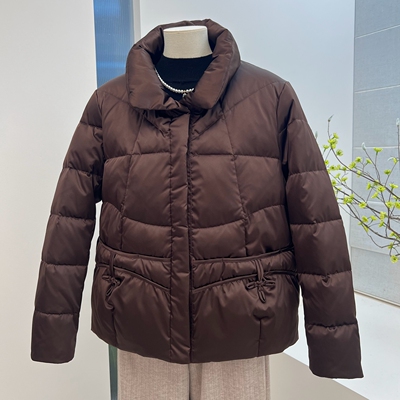 冬季纯色妈妈装羽绒服短款外套