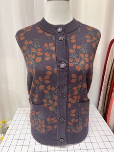 超大码冬季7080岁奶奶加绒加厚毛衣中老年婆婆圆领开衫羊毛外套女