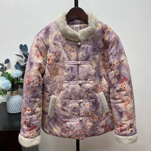 冬季加绒加厚奶奶装棉衣外套短款保暖羽绒棉中老年妈妈老太太棉服