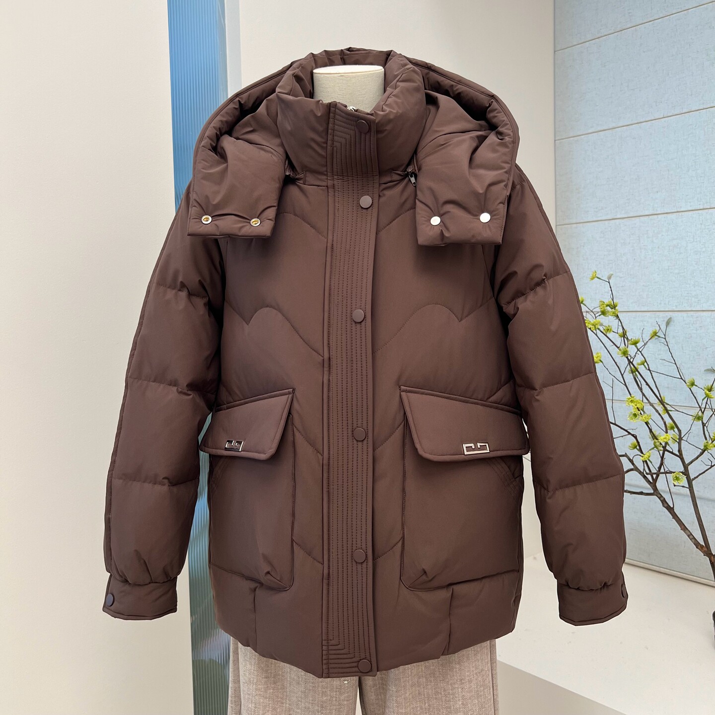 冬季新款妈妈装保暖羽绒服外套
