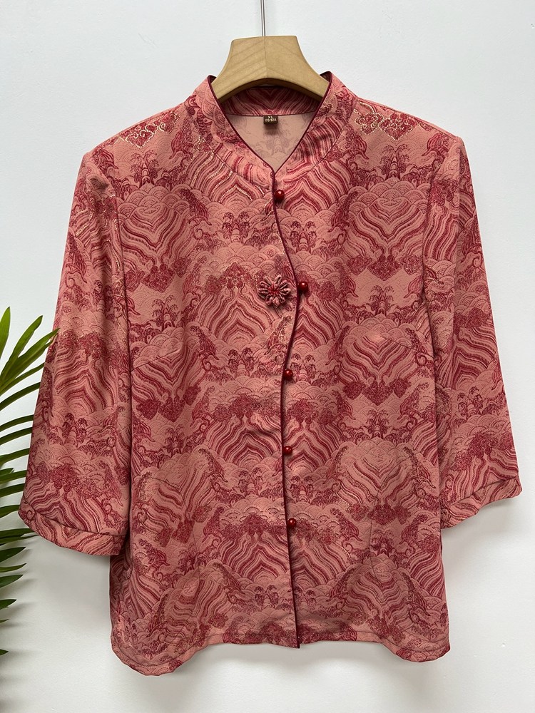 夏季新品奶奶装花色女衬衫