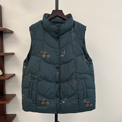 秋冬中老年妈妈装白鸭绒坎肩马夹