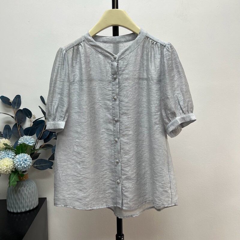 夏季新品棉麻纯色减龄妈妈装
