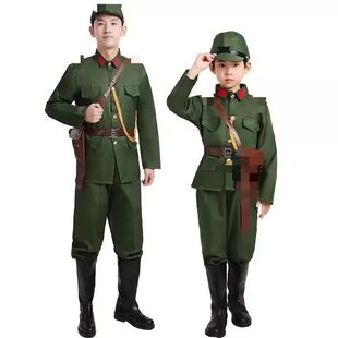儿童成人演出日本兵汉奸土匪翻译官演出服大佐服装抗战影视表演服