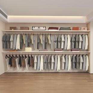 定制衣帽间隔板挂衣架步入式衣橱开放式衣柜砌墙衣柜金属组合架子