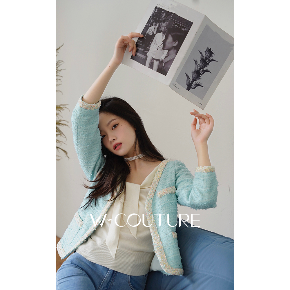 Wcouture粗花呢小香风外套
