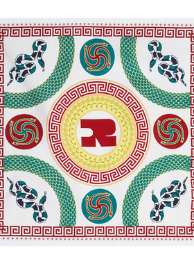 *RTVG* 2025SS夏季新款街头潮流蛇年限定复古传统花纹丝巾方巾