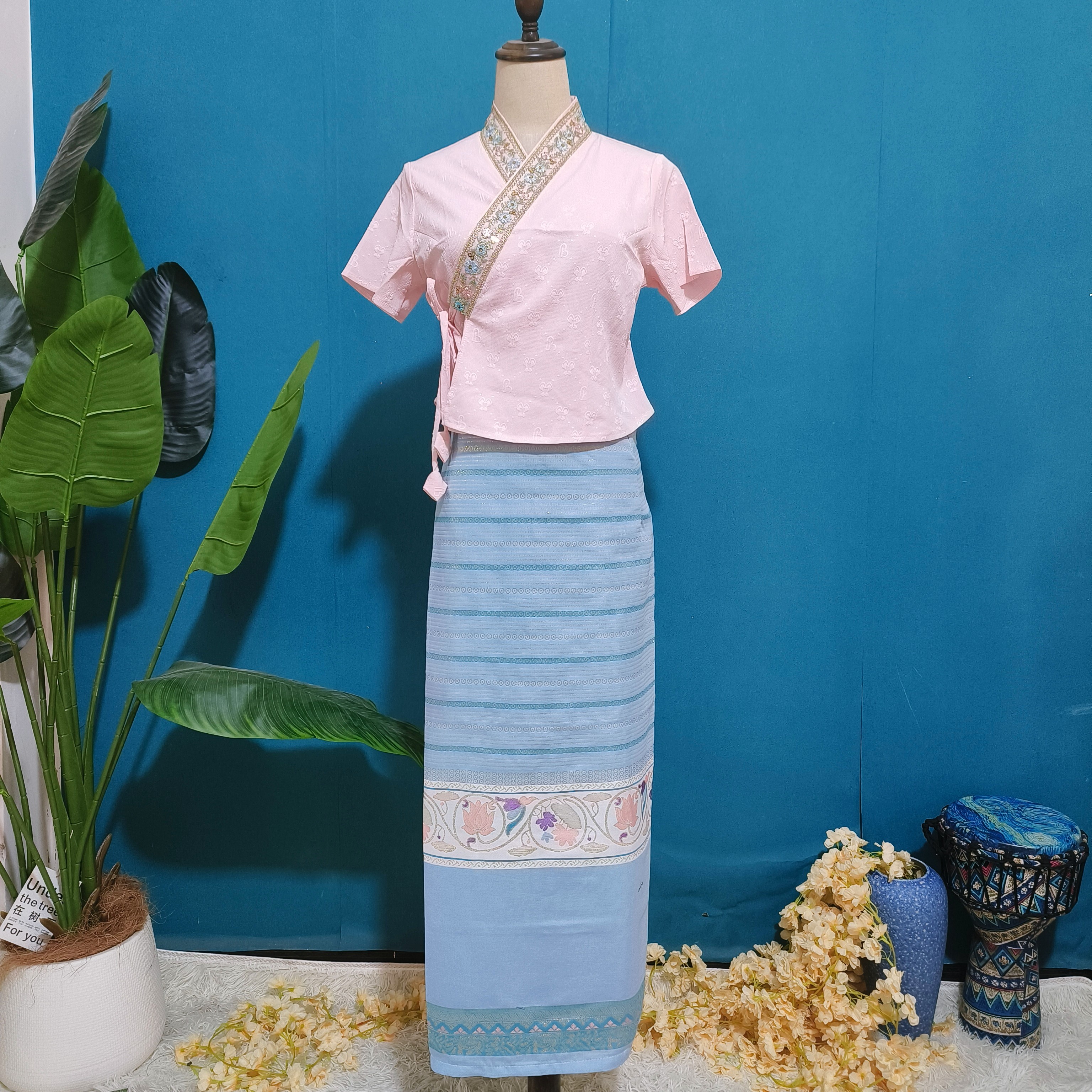 傣族服装女网红同款傣族短袖套装泰国云南服饰夏季新西双版纳