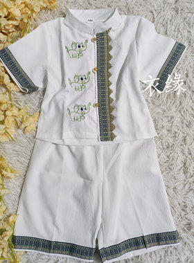 男童少数民族云南服饰西双版纳傣族服装泼水节儿童舞蹈演出服套装