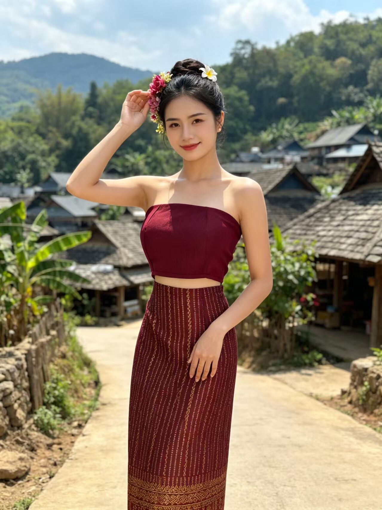 新款女傣族服装西双版纳民族服饰泰国风影楼写真旅游拍照女装