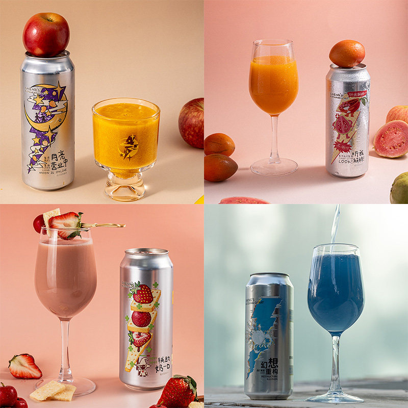 山乘酿造月亮营业中酸奶果泥西打听我解释精酿啤酒500ml