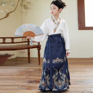 女童马面裙春夏新款儿童汉服中国风古风唐装秋冬季明制小女孩汉服