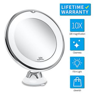 Vanity LED 10X Lights With Lighted Makeup Portable Mirror