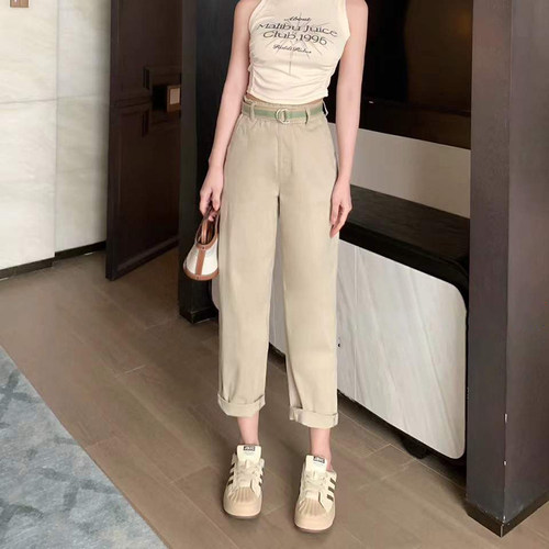 薄料天丝棉！韩尚裤业2025夏季薄款宽松哈伦裤女九分显瘦休闲老爹