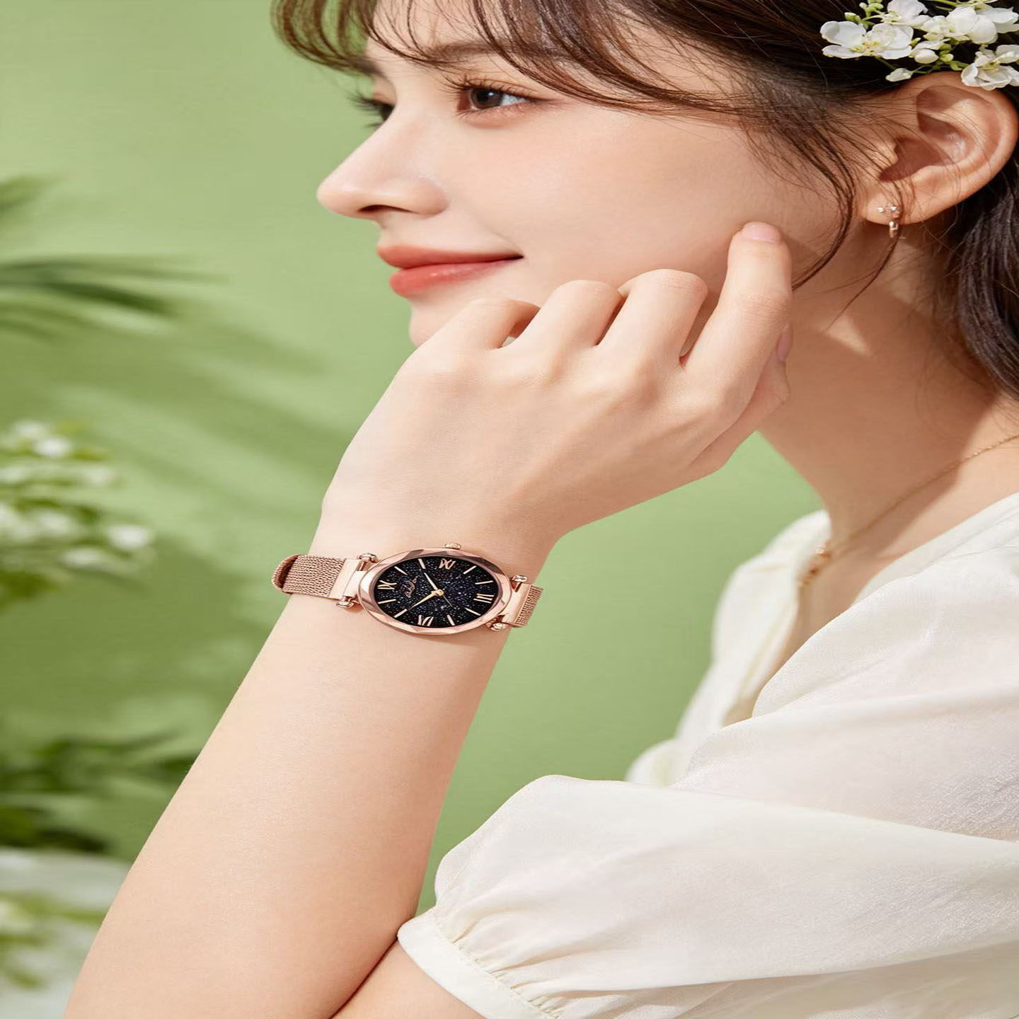 女款女生腕表满天星女表防水