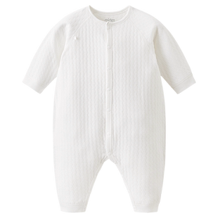 【清货 售完不补】婴皇男女宝秋冬夹丝棉开襟长袖连体爬服优可棉