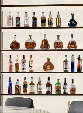 酒柜酒瓶摆件装饰道具餐厅酒吧办公室高端空瓶彷真洋酒瓶装饰品