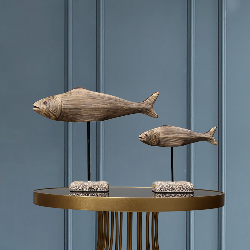 一对美式客厅玄关北欧风创意摆件