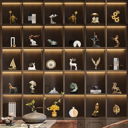 豪布斯卡新中式办公室招财摆件