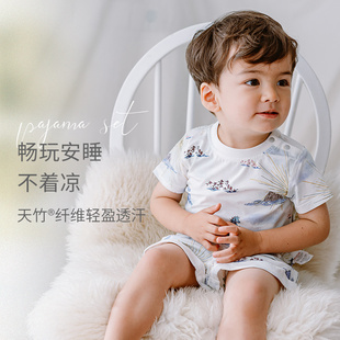 夏季 短裤 男女童宝宝裤 子家居裤 子舒适 Nest 松紧裤 Designs儿童短袖