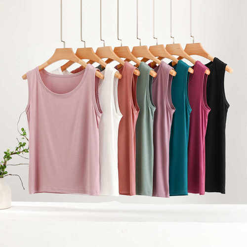 宽松大码薄款宽肩背心百搭