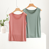大码 2025新款 莫代尔背心吊带女夏外穿无袖 胖mm宽松内搭打底白上衣