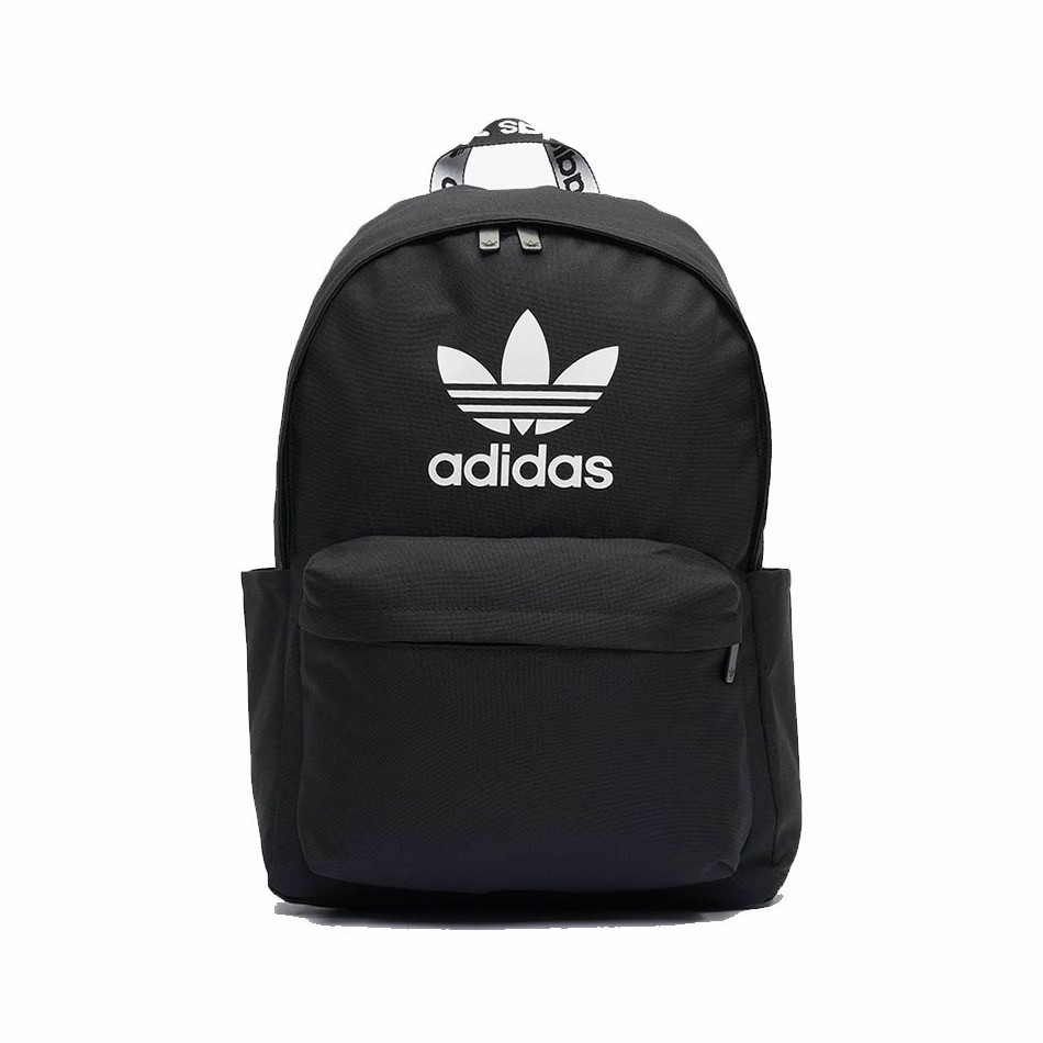 阿迪达斯Adidas三叶草男女运动休闲通勤学生可调节书包黑色H35596