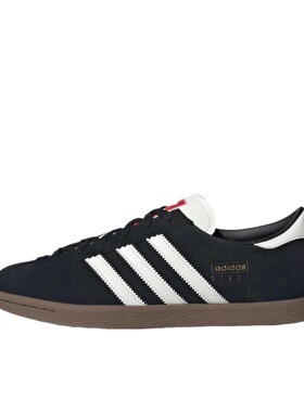 Adidas阿迪达斯Stadt经典T头黑白色舒适薄底低帮男女同款JR6344
