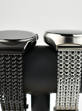 适用华为GT6/5pro卡扣VVV纹磁吸透气金属watch4链式不锈钢精钢3带