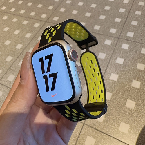 华为手表fit4/3硅胶双色折叠磁吸