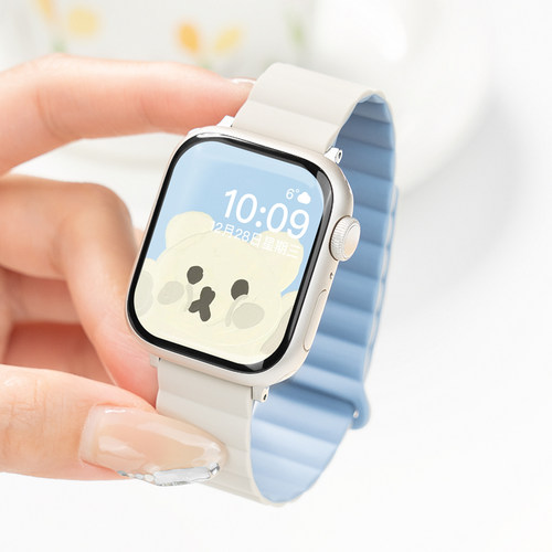 适用华为fit5/4双色硅胶回扣磁吸