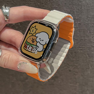 3Lite腕带 1青春版 适用红米watch5 4硅胶回扣磁吸双色拼接Redmi2