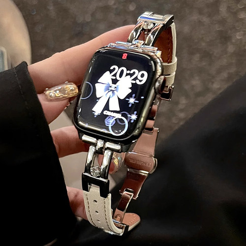 适用红米watch钻石滑轮蝴蝶扣皮