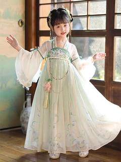 儿童汉服女童连衣裙春夏款长短袖新款公主裙洋气裙子女夏季中国风