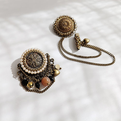 花开饰界复古文艺男女胸针