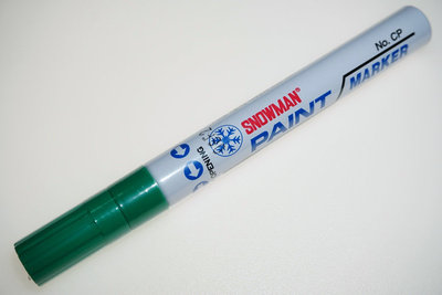 雪人SNOWMAN粗芯油漆筆  CP-12綠色補漆筆 GREEN PAINT MARKER